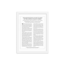 Load image into Gallery viewer, Restoration Proclamation Original Framed Poster