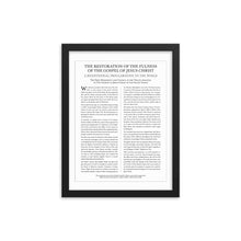 Load image into Gallery viewer, Restoration Proclamation Original Framed Poster