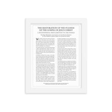 Load image into Gallery viewer, Restoration Proclamation Original Framed Poster