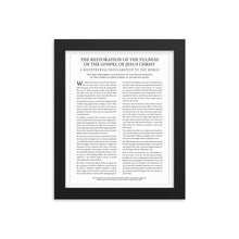 Load image into Gallery viewer, Restoration Proclamation Original Framed Poster